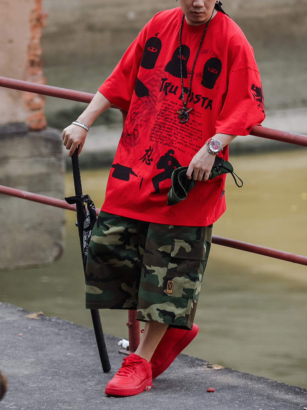 ACUSA | "TRU NINJA MASTA" Oversized Cotton Tee - PSYLOS 1, ACUSA | "TRU NINJA MASTA" Oversized Cotton Tee, Tops, ACUSA, PSYLOS 1